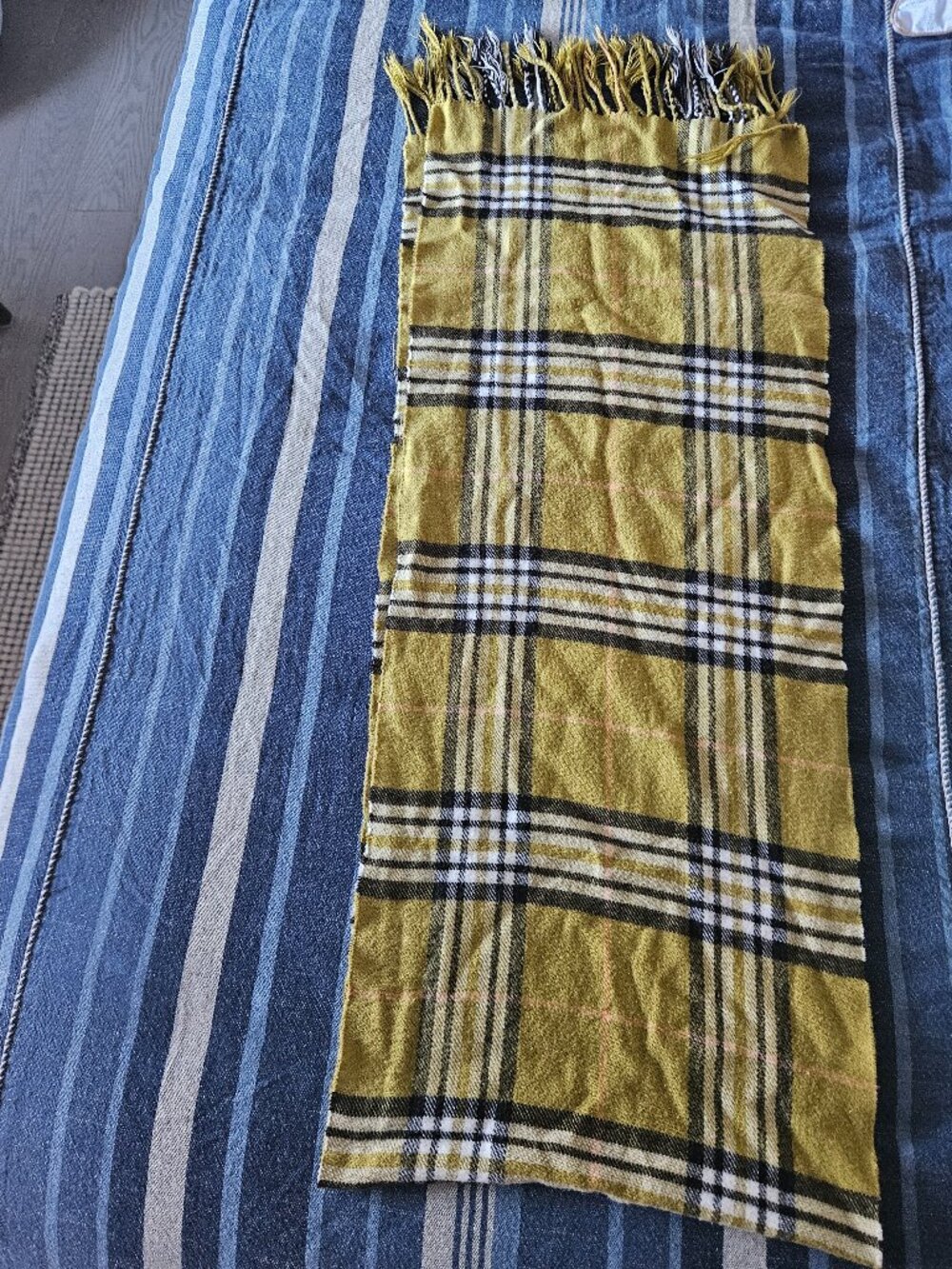 Mustard yellow Plaid scarf